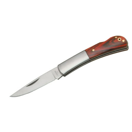 SZCO PK 2.5" Lockback Folding Knife with Stainless Steel Blade and Durable Pakkawood Handle