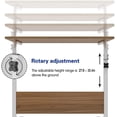 thumbnail image 4 of SogesPower 23.6" C ShapedSide Table with Wheels, Portable Mobile  End Table for Living Room, Bed Room and Home Office- Oak, 4 of 7
