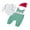 Green, variant on BemeyourBBs Newborn Baby Boy Girl Christmas Outfit Romper Plaid Gingerbread Man Snowmen Santa Overall Pants Hat Set Cute Infant Xmas Clothes