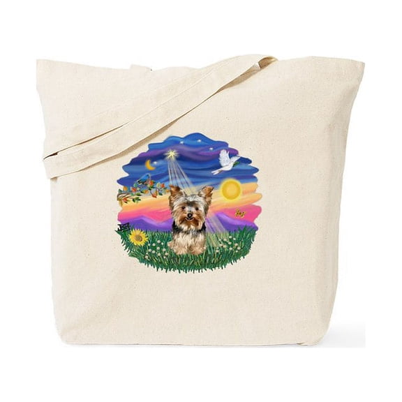 CafePress - Twilight Yorkie #17 Tote Bag - Unisex Canvas Tote Bag, Beige, 1-Piece
