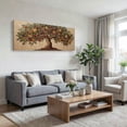 thumbnail image 3 of Canvas Wall Art for Living Room - Large Yellow Tree of Life Canvas Prints, Modern Abstract Nature Painting for Kitchen Bedroom Office Wall Decor, 3 of 7