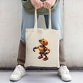 thumbnail image 2 of Stylish Canvas Tote Bag with Vibrant Orange and Pink Splash Design - Perfect for Shopping Travel and Parties, 2 of 4