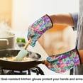 thumbnail image 4 of Cute Oven Mitts,Pioneer Flower Floral Print Pattern Oven Mitt 2-Pack Set,Kitchen Gloves for Oven,Heat Resistant Oven Mitts 7.7"x12", 4 of 7