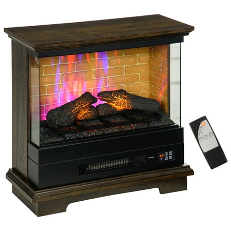 

DeeHome 26 Electric Fireplace Stove with Remote Control 12H Timer Brown