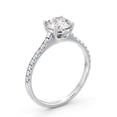 thumbnail image 2 of Meryn Jewel Round Cut Excellent 1.8 Ct Diamond Ring for Women - 14K White Gold Plated Solitaire Ring with Accents - Silver Engagement Jewelry - Gift for Her, 2 of 3