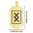 thumbnail image 2 of Stainless Steel Elder Futhark Inguz Rune Dog Tag Pendant Necklace, 2 of 3