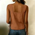 thumbnail image 7 of Womens Tank Tops Ladies' Summer Casual Loose Cotton And Linen Sleeveless Camisole With Split Vest Orange Tank Tops for Women, 7 of 7