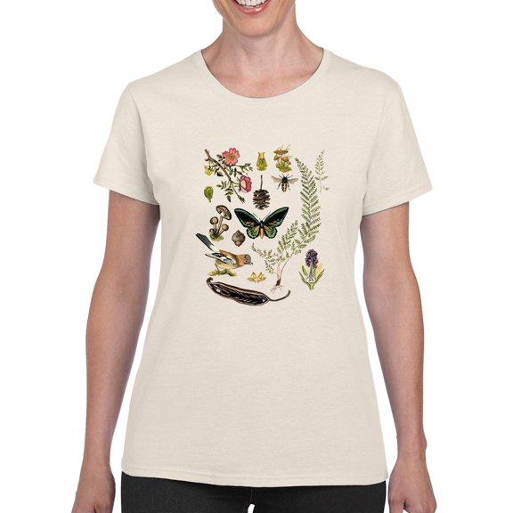 Drawings From The Forest T-Shirt Women -Naomi McCavitt Designs, Female 4X-Large