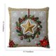thumbnail image 3 of Seyotauo Christmas Linen Pillow Cover 18x18 inch with Imitation Embroidery Festive Patterns Cover for Farmhouse Bedroom Sofa Home Decor,Flax Craft for Christmas Pillow Cover,Hidden Zipper Easy to Use, 3 of 6