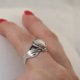 thumbnail image 1 of WIFKLSIIPG Simple Creative Hand Holding Love Ring Female Fashion Retro Openable Heart Shaped Ring, 1 of 7