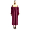 thumbnail image 2 of Miaeowve Unisex Womens Mens Choir Pastor Robe Retro V-neck Color Block Zipper with Long Sleeve Burgundy S, 2 of 6