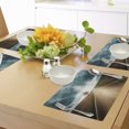 thumbnail image 4 of Ambesonne Landscape Place Mats Set of 4, Roads Travel Clouds, Standard Size, Brown Teal, 4 of 6