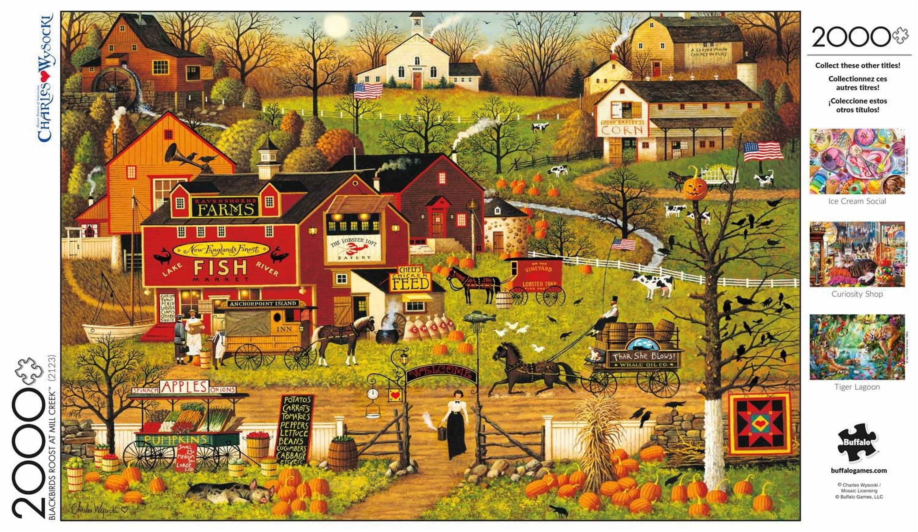Buffalo Games - Charles Wysocki - Blackbirds Roost at Mill Creek - 2000 Piece Jigsaw Puzzle