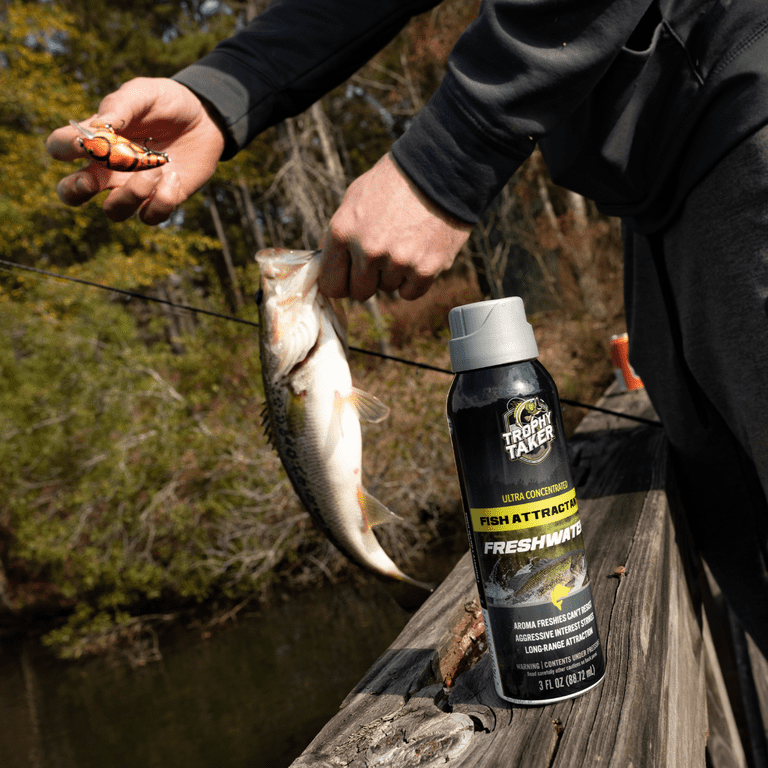 Trophy Taker Fish Attractant Spray - Freshwater - 3 oz. Fishing Lure - Most  versatile scent and applicable to all freshwater species 