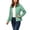Mint Green Jackets, variant on Jsaierl Women's Hooded Zip Up Windproof Jacket with Chest Pocket Lightweight Windbreaker for Travel Hiking Outdoor