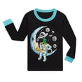 thumbnail image 3 of WIBACKER 3-8T Boys' Long Sleeve Top and Pants Snug Fit 100% Cotton 2 Piece Pajama Set Kids Astronaut Sleepwear, 3 of 9