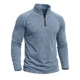 thumbnail image 3 of Trikvn Men's Quarter Zip Pullover Shirts Long Sleeve Mock Neck Slim Fit Athletic Tops Casual Lightweight Activewear Sweaters for Golf Workout Running and Daily Wear, 3 of 7
