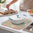 thumbnail image 2 of Pioneer Flower Floral Print Pattern Kitchen Dish Drying Mat 1 Pack, Ultra Absorbent Microfiber Drainer Mat, 16"x18", 2 of 6