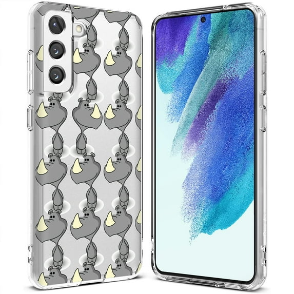 TalkingCase Slim Case Compatible for Samsung Galaxy S21 FE 5G (Fan Edition), Rino One Print, Lightweight, Flexible, Soft, USA