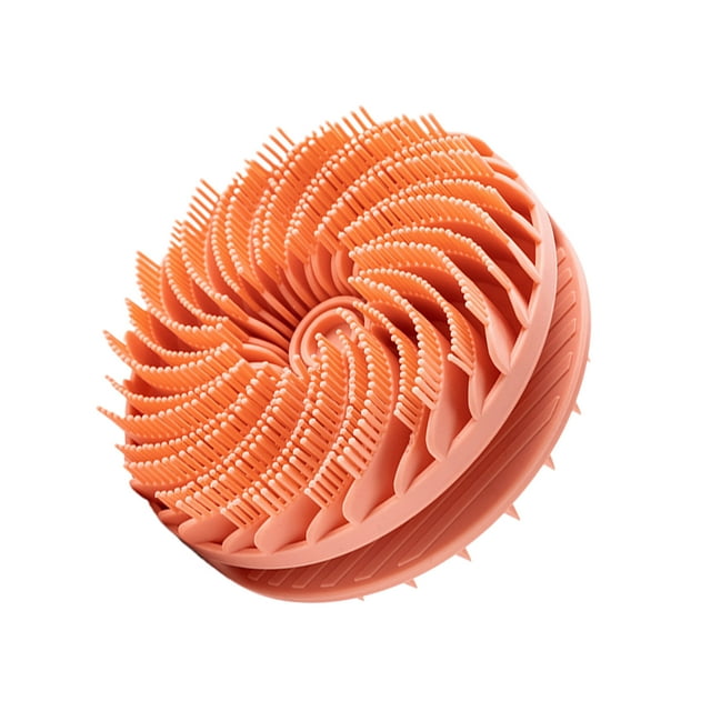 Baohd Silicone Body Scrubber For Exfoliating Shower Experience Flat Body Scrubber Silicone Shower Scrubber orange