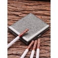 thumbnail image 2 of ancient silver cigarette box 20 pieces portable thick men's retro anti-pressure copper cigarette box with engraving on the middle,SKU00340-KC8滚花烟盒-可装20支烟, 2 of 11