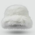thumbnail image 4 of Outfmvch Winter Beanie Hat for Women Winter Bucket Hat for Women Fur Russian Ladies Fluffy Snow Hat Fuzzy Fisherman Cap Warm Cute Snow Hats for Women White A, 4 of 5