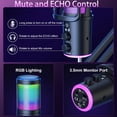 thumbnail image 3 of ONIKUMA USB Gaming Microphone with Boom Arm, Noise-Cancelling Condenser Mic for Streaming, Podcast, PC, Mac, PS4/PS5, 3 of 11