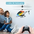 thumbnail image 4 of 4DRC Remote Control Helicopter 2.4GHz 4DM5 RC Helicopters with Gyro for Beginner Toys Aircraft,3.5 Channel,LED Light,High&Low Speed,2 Battery，Yellow Blue, 4 of 10