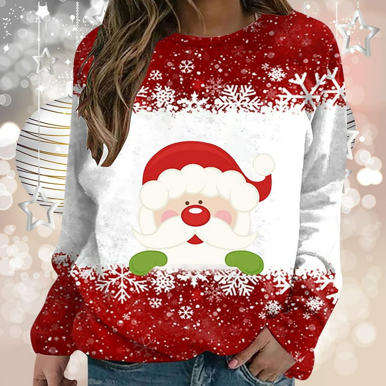 Ugly Christmas Sweater for Women Funny Cute Reindeer Sweatshirt