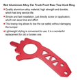 thumbnail image 3 of Anillo de remolque de automóvil, remolque de carreras de aleación de aluminio rojo universal, camión de automóvil, gancho de remolque trasero delantero, kit de anillo de halcón rojo Ecomeon no, 3 of 5