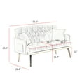thumbnail image 6 of 2 Seater Sofa, Contemporary Design with Tufted Back & Seat (Light Pink), 6 of 8