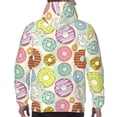 thumbnail image 5 of Hoodies for Men - Cartoon Donut Print Long Sleeve Comfrt Men'S Fashion Hoodies & Sweatshirts, Sweatshirts for Men Hoodies Pullover Clothing Clothes with Pouch, 5 of 7