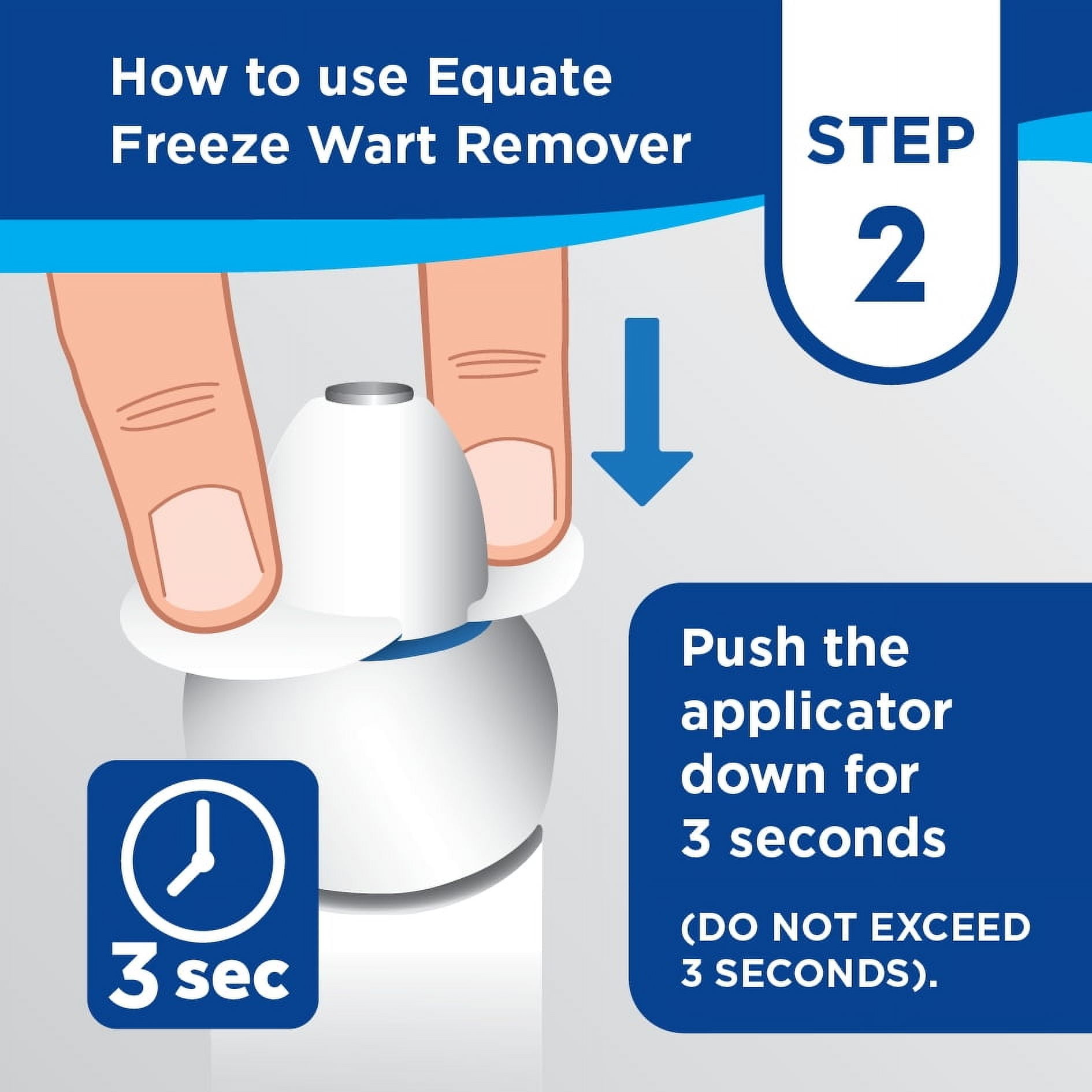 Equate Freeze Wart Remover, 1.6 fl oz w/ Precision Metal Tip Applicator, Use on Common & Plantar Warts