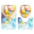 thumbnail image 2 of Fiudx Juego de Alfombrillas de Baño de Pascua, Alfombra de Pedestal de Poliéster Suave, Antideslizante, con Forma de U, de Secado Rápido, Absorbente de Agua, Decoración Acogedora para El Baño, Juego, 2 of 3