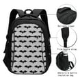 thumbnail image 3 of Lafuoo Bat Pattern USB Backpack, Multi-Pocket Laptop Backpack, Unisex Travel Backpack for Office, Work-One Size, 3 of 7