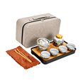 thumbnail image 2 of Juego de té portátil de con tazas, elegante tetera china para inauguración de casa, ideal para hoteles, cocinas al libre y viajes., 2 of 9