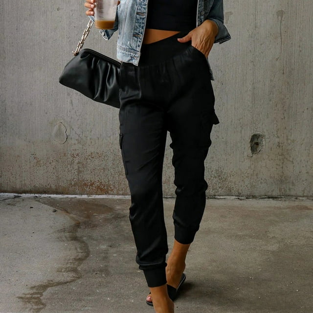 LOVZFMLL Combinaison pour Femme, Combinaison-Short Décontractée Unie à Col Rabattu en Coton et Lin, Combinaison Longue à Fermeture Éclair Noire, TG