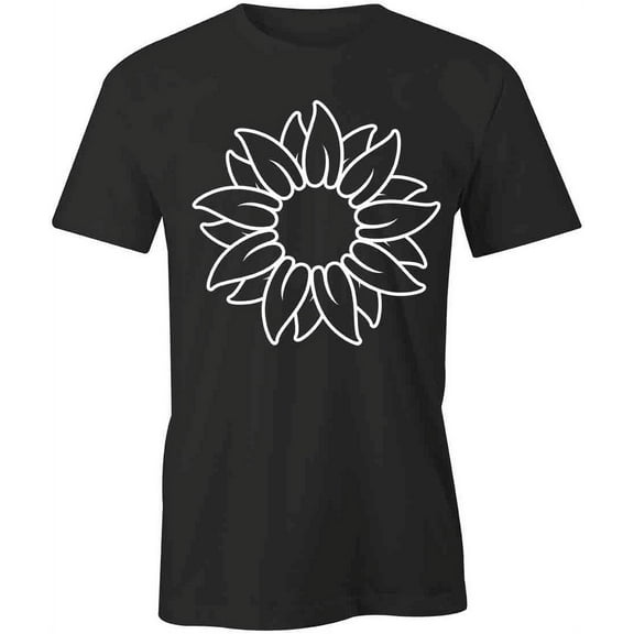 Sunflower T-Shirt | Pretty Flower Black Tee Gift