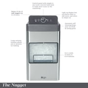 The Orgo Nugget Countertop Ice Maker – Portable Chewable Ice Machine for Home & Office, Self-Cleaning, Compact Design, Gray