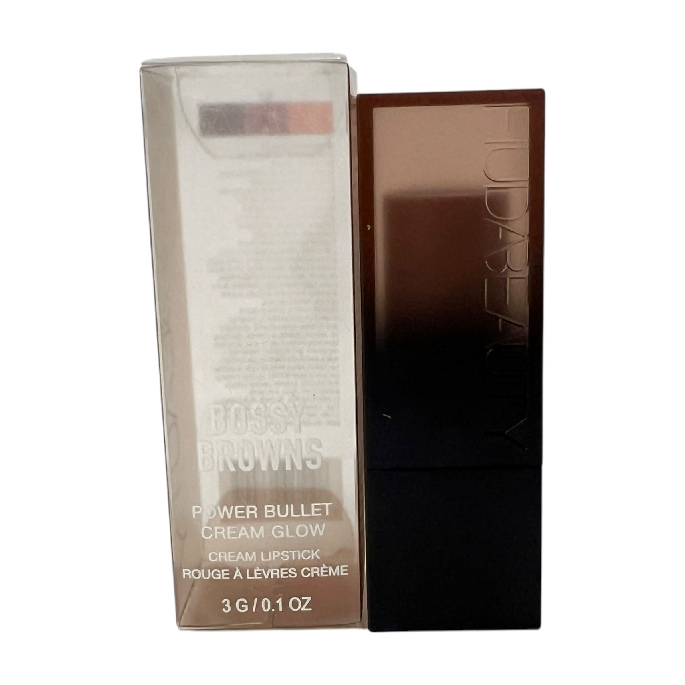HUDA Beauty Bossy Browns Power Bullet Cream Glow Lipstick Goal Digger