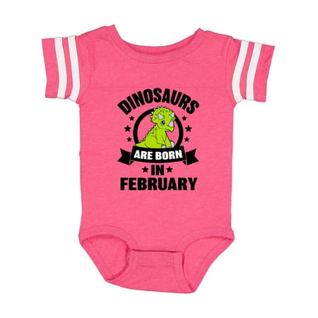 

Inktastic Birthday Dinosaurs are Born in February Gift Baby Boy or Baby Girl Bodysuit