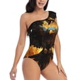 thumbnail image 3 of Honeii Cool Black Eagle for women's one-piece swimsuit featuring a chic one-shoulder design experience elegance and style in the water-XX-Large, 3 of 6