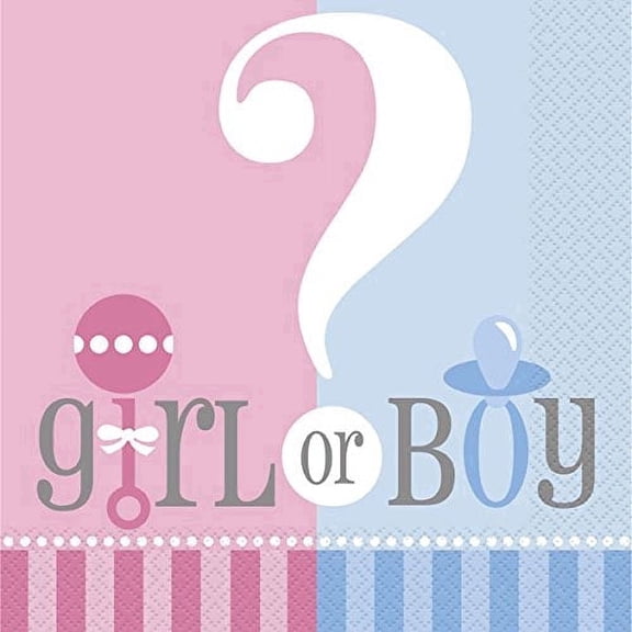 Gender Reveal Baby Shower Boy or Girl Edible Image Icing Cake Topper for Quarter Sheet Cake, by TNCT