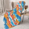 thumbnail image 3 of Disketp Shark On Line Cozy Flannel Fleece Throw Blanket: Has a velvety texture for All Seasons - Perfect for Women, Men, & Kids"40"x30", 3 of 6