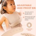 thumbnail image 2 of Sili Monster Baby Silicone Feeding Set Straw Sippy Cup Suction Plate Bowl Utensils Bib Snack Cup - Apricot, 2 of 7