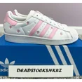 thumbnail image 1 of Adi - das Superstar Cloud GS White Clear Pink Floral Embroidery IG7015 Size 7Y, 1 of 6