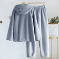 thumbnail image 4 of Dealovy Pajamas for Women Set Fuzzy Zip up Hoodies Fleece Loose Pants Loungewear Winter Warm Outfits, 4 of 4