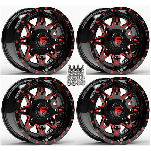 Fuel Lethal ATV Wheels Red/Black 14" Sportsman RZR Ranger