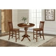 thumbnail image 3 of 36" Round Counter Height Dining Table with 12" Leaf and 2 San Remo Stools - Espresso - 3 Piece Set, 3 of 3