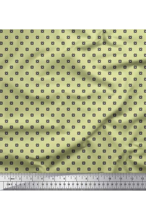 Rayon Fabric Four Sided Arrow Shirting Print Fabric by Yard 42 Inch Wide